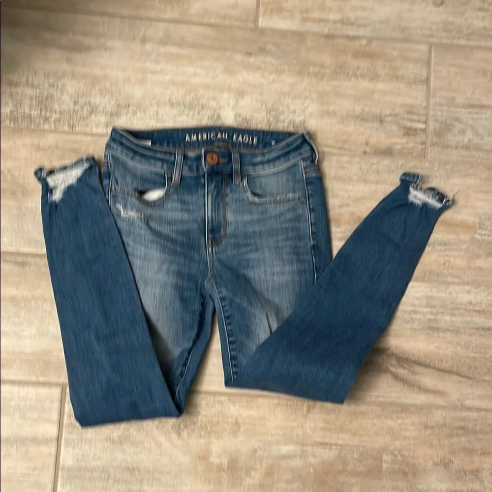 American Eagle Outfitters Women's Blue Jeans - Picture 5 of 13